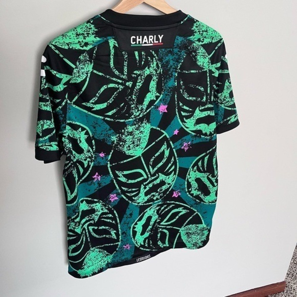 Charly Club Leon Lucha Libre AAA 30th Anniversary Soccer Jersey Green Mens Med - Picture 5 of 10